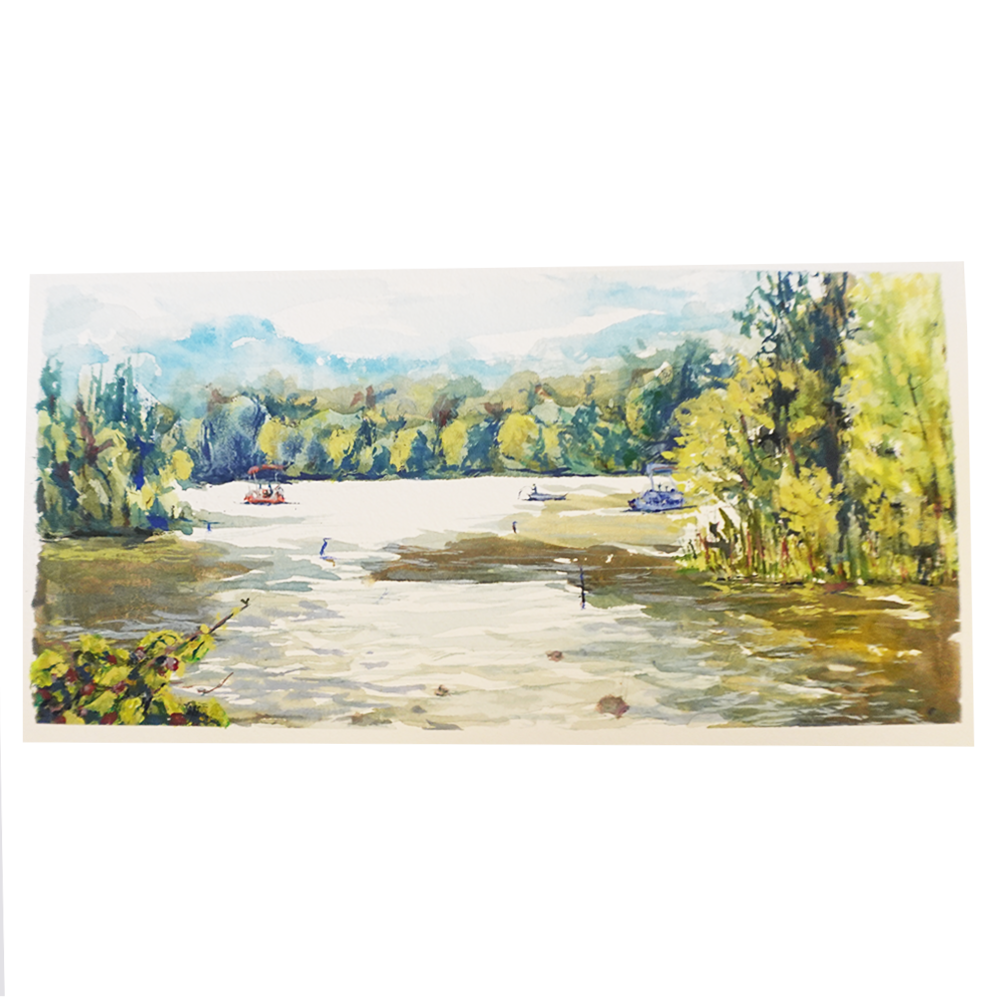 Kiara Plein Air Tennessee State Park Landscape Wall Art Painting - Original Artwork
