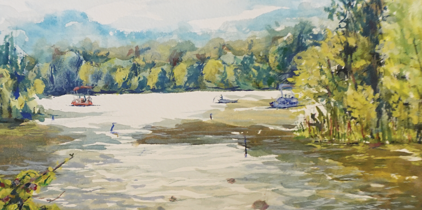 Kiara Plein Air Tennessee State Park Landscape Wall Art Painting - PRINT